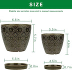 Docrin Dark Green Ceramic Planter Set - Image 2