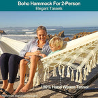 JoyView Boho Macrame Double Hammock - Image 2