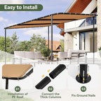 Aoxun 10x12 Lean to Gazebo Outdoor Pergola - Image 6