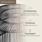 Furniture of America Ysar Boho Rattan Round Coffee Table Outdoor - Image 7