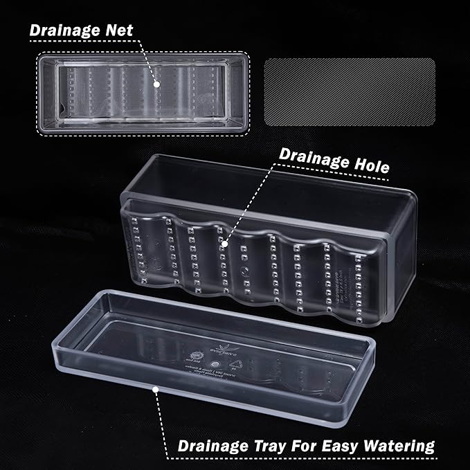 D'vine Dev 12 Inch Window Box Planter, Rectangle Plastic Herb Planter - Image 4