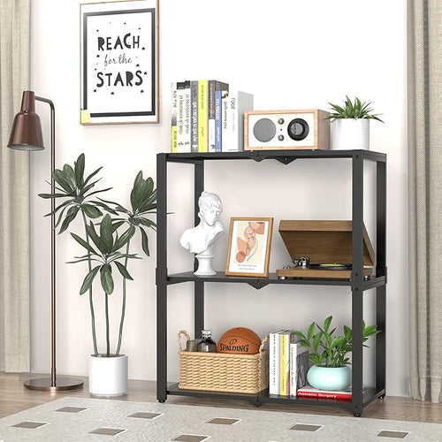 3-Shelf Storage Shelving Unit Metal Rack Heavy-Duty 28"x13.5"x33.5" - Image 2