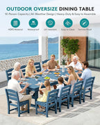SERWALL Outdoor Dining Chairs Set of 4, All-Weather HDPE Patio Chair - Image 6