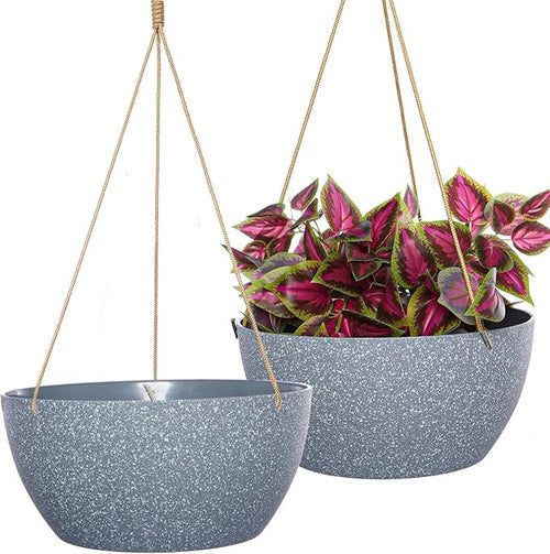 13 Inch 2 Pack Large Hanging Planters by SwinDuck
