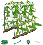 Cucumber Trellis for Raised Bed, U-Shape Garden Trellis for Climbing Plants by iGreely