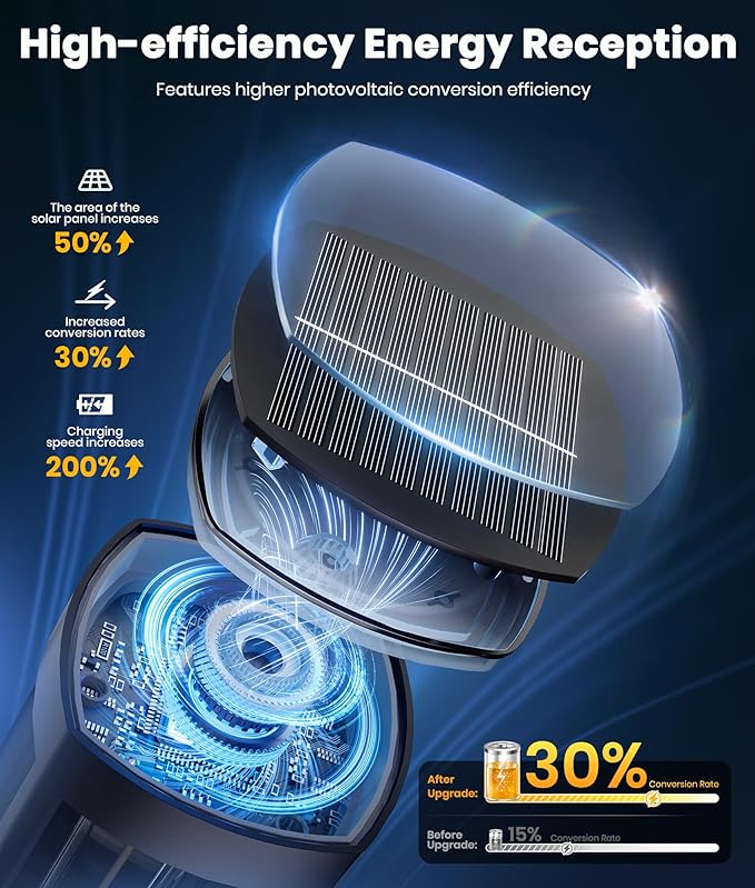 Solar Pathway Lights Outdoor Powered Waterproof 8 Pack Upgraded Solar Walkway - Image 3