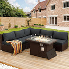 NICESOUL 6 Piece L Shape Outdoor Couch Set by NICESOUL