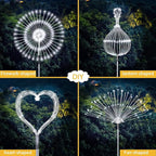JJGoo Solar Firework Lights, 2 Pack 120 LEDs 2 Lighting Modes Solar Garden - Image 4