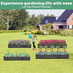 2 Pack 8×4×1ft Galvanized Metal Raised Garden Bed, Metal Planter Kit Box Outdoor - Image 6