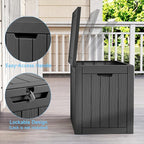 EasyUp 36 Gallon Outdoor Storage Box Waterproof, Resin Outdoor Deck Box - Image 5