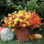 16 Bundles Artificial Plants Outdoor Fake Fall Flowers Mums - Image 6