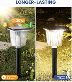 12-Pack Super Bright Solar Pathway Lights Outdoor Powered, Adjustable Warm&Cool - Image 5
