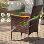 Devoko Outdoor Patio Dining Sets 9 Pieces Wicker Outdoor Dining Table and - Image 4