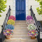 Bassion Artificial Flowers for Outdoors, 24 Bundles UV Resistant Fake Flowers - Image 4