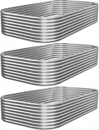 3 PCS 4x2ft Galvanized Raised Garden Bed Outdoor, Metal Garden Bed by Mostmahes
