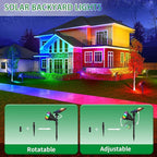 JSOT 4 Pack Halloween Solar Spot Lights Outdoor- RGB Solar Lights Outdoor - Image 5