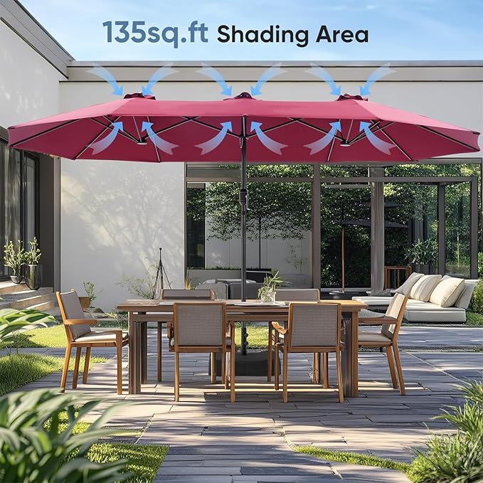 DUMOS 15FT Large Patio Umbrella - Image 2