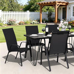 JEAREY Patio Dining Chairs Set of 4, Outdoor Stackable Dining Furniture Set - Image 4