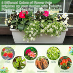 18 Pack Window Box Planter 17 Inches Rectangular Vegetable Flower Planters - Image 6