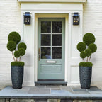 QCQHDU Set of 2 Large Tall Blue Planters - Image 4
