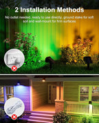 6 Pack Color Changing Solar Powered Outdoor Spot Lights Outside Landscape - Image 5