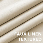 H.VERSAILTEX Linen Blackout Curtains Durable Thick Textured Linen Look 100% - Image 4