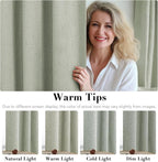 H.VERSAILTEX Linen Blackout Curtains 108 Inches Long 100% Absolutely Blackout - Image 5