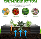 2PCS 8x4x1ft Galvanized Raised Garden Bed Kit, Galvanized Planter Raised Garden - Image 2