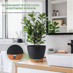 2 Pack 8 Inch Pots for Plants Indoor, Plastic Self Watering Planters - Image 5