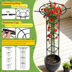 Garden Trellis for Climbing Plants Outdoor, 65 Inch Mushroom Top Trellis for - Image 3