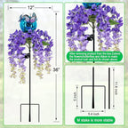 Solar Lights Outdoor Pathway, Wisteria Flower Garden Stakes, Colorful LED Lights - Image 7