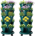 Umigy 2 Set 5 Tier Stackable Planters Vertical Garden Planters by Umigy
