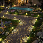 6 Pack Solar Lights Outdoor Garden Decorative Mandala Solar Garden Lights - Image 6