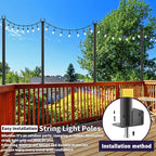 AILBTON 6 Pack 5Ft String Light Poles, Light Poles - Image 2
