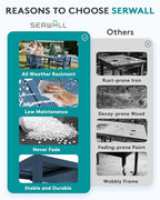 SERWALL Outdoor Expandable Dining Table 60" - Image 7