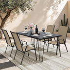 JEAREY Patio Dining Chairs Set of 4, Outdoor Stackable Dining Furniture Set - Image 2