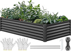 YITAHOME 8x4x1.5 ft Galvanized Raised Garden Bed Kit, Large Metal Planter Box - Image 8