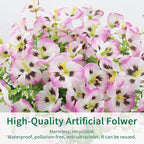 12 Bundles Artificial Pansy Flowers - Image 7