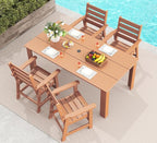 GREENVINES 5-Piece Outdoor Dining Set | HDPE | Patio Table and Chairs Sets by GreenVines
