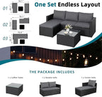 3-Piece Outdoor Patio Sectional Sofa Set - Image 4