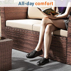 Wisteria Lane 4 Piece Patio Furniture Set, Wicker Outdoor Patio Conversation - Image 3