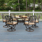 7-Piece Cast Aluminum Patio Furniture, Patio Dining Set - Image 2