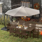Brown 9-Piece Outdoor Dining Set - Image 8