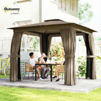 Outsunny 10' x 10' Outdoor Patio Gazebo, Heavy Duty Gazebo Canopy Shelter - Image 2