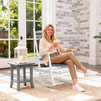 VINGLI Wooden Rocking Chair, Outdoor Chair - Image 7