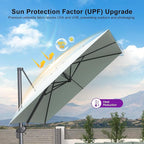 PURPLE LEAF 10' X 13' Rectangle Cantilever Umbrella - Image 8