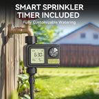 Raised Garden Bed with Sprinkler Timer and Self-Watering System, Galvanized - Image 2