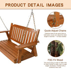 Wooden Porch Swing 2-Seater, Bench Swing - Image 6