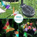 JJGoo 2 Pack Solar Garden Lights, Solar Butterfly Swaying Light - Image 6