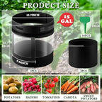3 Pack 15 Gallon 360° Visibility Potato Grow Bags - Image 2